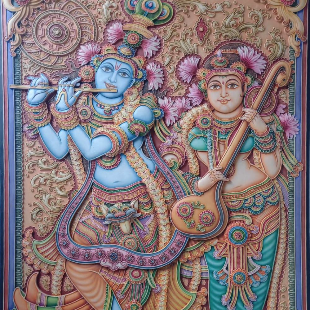 Radha Krishna Wall Frame
